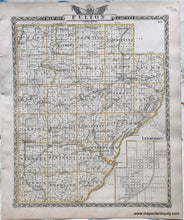 Load image into Gallery viewer, Antique-Hand-Colored-Map-Fulton-County;-verso:-McDonough-County-Illinois-1876-Warner-&-Beers-/-Union-Atlas-Co.-Midwest-1800s-19th-century-Maps-of-Antiquity