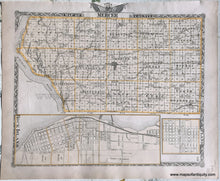 Load image into Gallery viewer, Antique-Hand-Colored-Map-Mercer-County;-verso:-Henderson-County-Illinois-1876-Warner-&-Beers-/-Union-Atlas-Co.-Midwest-1800s-19th-century-Maps-of-Antiquity