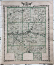 Load image into Gallery viewer, 1876 - Double-Sided Sheet With Multiple Maps: Centerfold- Counties Of Kendall Will Grundy And South