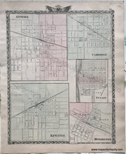 Load image into Gallery viewer, 1876 - Joliet Peru And Freeport Illinois; Verso: Generelo Cambridge Fulton Kewanee Morrison