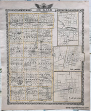 Load image into Gallery viewer, Antique-Hand-Colored-Map-De-Kalb-now-DeKalb-County;-verso:-Lee-County-Illinois--1876-Warner-&-Beers-/-Union-Atlas-Co.-Midwest-1800s-19th-century-Maps-of-Antiquity
