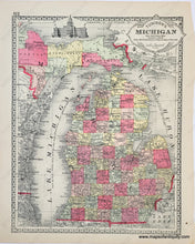 Load image into Gallery viewer, MWE477-Antique-Map-Tunisons-Indiana-verso-Tunisons-Michigan-United-States-1888-Tunison-Maps-Of-Antiquity-1800s-19th-century