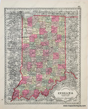 Load image into Gallery viewer, MWE477-Antique-Map-Tunisons-Indiana-verso-Tunisons-Michigan-United-States-1888-Tunison-Maps-Of-Antiquity-1800s-19th-century