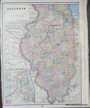 Load image into Gallery viewer, 1892 - Kentucky And Tennessee; Versos: Indiana Illinois Antique Chart Genuine Printed-Color