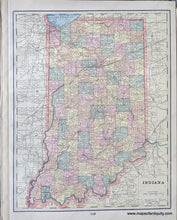 Load image into Gallery viewer, 1892 - Kentucky And Tennessee; Versos: Indiana Illinois Antique Chart Genuine Printed-Color