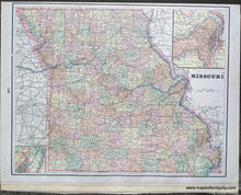 Load image into Gallery viewer, 1892 - Michigan And Wisconsin; Versos: Iowa Missouri Antique Chart Genuine Printed-Color Comparative