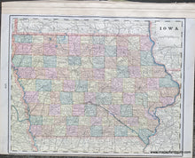 Load image into Gallery viewer, 1892 - Michigan And Wisconsin; Versos: Iowa Missouri Antique Chart Genuine Printed-Color Comparative