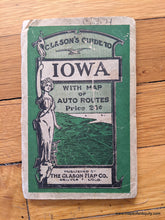 Load image into Gallery viewer, 1919 - Clason’s Guide Map Of Iowa Antique Genuine Folding