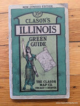 Load image into Gallery viewer, 1925 - Clason’s Guide Map Of Illinois Antique Genuine Folding