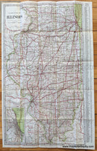 Load image into Gallery viewer, Genuine-Antique-Folding-Map-Clason's-Guide-Map-of-Illinois-United-States-Midwest-c.-1925-Clason-Map-Co.-Maps-Of-Antiquity-1800s-19th-century