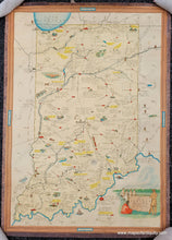 Load image into Gallery viewer, Genuine-Antique-Map-A-Map-of-Indiana-Showing-its-History-Points-of-Interest-and-the-Holdings-of-the-Dept-Of-Conservation--1932-Lee-Carter-Maps-Of-Antiquity