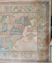 Load image into Gallery viewer, 1845 - National Map Of The American Republic Antique Genuine Wall