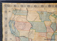 Load image into Gallery viewer, 1853 - New Map Of North America Antique Genuine Wall