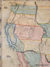 Load image into Gallery viewer, 1853 - New Map Of North America Antique Genuine Wall