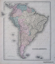 Load image into Gallery viewer, 1876 - North America South Antique Map Genuine Hand-Colored