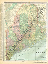 Load image into Gallery viewer, 1900 - Map Of The United States America Verso: British Columbia And Maine Antique Genuine