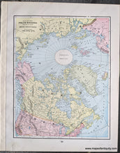 Load image into Gallery viewer, 1892 - North America; Versos: Map Of The Polar Regions Showing Recent Arctic Discoveries And Alaska