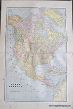 Load image into Gallery viewer, Genuine-Antique-Printed-Color-Comparative-Chart-North-America;-versos:-Map-of-the-Polar-Regions-Showing-the-recent-Arctic-Discoveries-and-Alaska-North-America-Polar-1892-Home-Library-&-Supply-Association-Maps-Of-Antiquity-1800s-19th-century