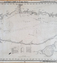 Load image into Gallery viewer, Black and white antique chart of Long Island Sound showing the coast lines of Connecticut and Northern Long Island. Some small red dots indicate beacons and light houses. Black-and-White-Linen-Backed-Antique--Nautical-Chart-Eldridge's-Chart-of-Long-Island-Sound-New-York-city-to-new-london-Connecticut-Long-Island-1916-Eldridge-Maps-Of-Antiquity
