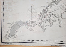 Load image into Gallery viewer, Black and white antique chart of Long Island Sound showing the coast lines of Connecticut and Northern Long Island. Some small red dots indicate beacons and light houses. Black-and-White-Linen-Backed-Antique--Nautical-Chart-Eldridge's-Chart-of-Long-Island-Sound-New-York-city-to-new-london-Connecticut-Long-Island-1916-Eldridge-Maps-Of-Antiquity