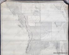 Load image into Gallery viewer, Antique-Blue-Back-Antique-Nautical-Chart-Rice-Ports-of-India-Imray-Chart-Asia-India-1873---Maps-Of-Antiquity