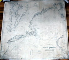Load image into Gallery viewer, A mostly black and white antique sailing chart with some original hand-coloring on the locations of lighthouses and light ships, lightly tanned background from age. Black-and-White-Antique--Nautical-Chart-Eldridge's-Chart-Coast-of-North-America-No.-2-Cape-Henry-to-Cape-Sable.--Nautical--1882-Eldridge-Maps-Of-Antiquity