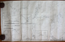 Load image into Gallery viewer, 1846 - Caribbean Sea Blunt Blueback Navigational Chart Antique Genuine Coastal