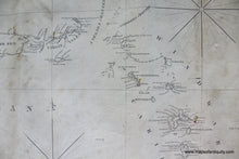 Load image into Gallery viewer, 1846 - Caribbean Sea Blunt Blueback Navigational Chart Antique Genuine Coastal