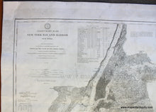 Load image into Gallery viewer, 1885 - New York Bay And Harbor Antique Chart Genuine Nautical