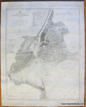 Load image into Gallery viewer, Antique-Nautical-Chart-New-York-Bay-and-Harbor-United-States-New-York-1885-US-Coast-Survey-Maps-Of-Antiquity