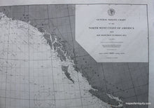 Load image into Gallery viewer, 1895 - North West Coast Of America Antique Chart Genuine Nautical