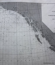 Load image into Gallery viewer, 1895 - North West Coast Of America Antique Chart Genuine Nautical