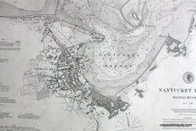 Load image into Gallery viewer, 1894 - Nantucket Harbor Massachusetts Chart Antique Genuine Nautical