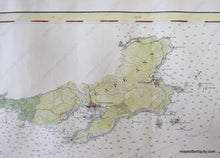 Load image into Gallery viewer, 1872 - Boston Bay And Approaches Chart No. 10 Antique Hand-Colored Genuine Coastal Survey