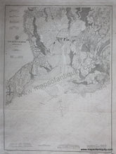 Load image into Gallery viewer, Black-and-White-Harbor-Chart-New-Haven-Harbor-Connecticut-United-States-North-East-1907-USC&GS-Maps-Of-Antiquity