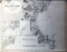 Load image into Gallery viewer, 1889 - Mediterranean Tunis Fatally Rocks To Mahedia Tunisia Africa Antique Chart Genuine