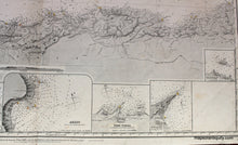 Load image into Gallery viewer, 1883 - Mediterranean Algeria C. Ferrat To Bougaroni Antique Chart Genuine