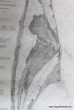 Load image into Gallery viewer, 1883 - Coast Chart No. 161 Cape Canaveral Florida Antique Genuine Nautical