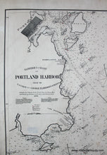 Load image into Gallery viewer, 1893 - Portland Harbor Maine Antique Chart Genuine Nautical
