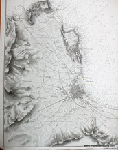 Load image into Gallery viewer, 1891 - Palermo Bay Italy Chart Antique Genuine Nautical