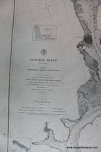 Load image into Gallery viewer, 1883 - Potomac River Chart Antique Genuine Nautical