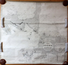 Load image into Gallery viewer, Antique-Black-and-White-Chart-Indonesia---Strait-of-Sunda-and-Batavia-Bay-including-Jakarta-Nautical-Charts-Asia-Charts-1868/1878-British-Admiralty-Maps-Of-Antiquity