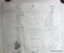 Load image into Gallery viewer, 1889 - Thames River Harbor Of New London & Approaches Connecticut Antique Chart Genuine Nautical