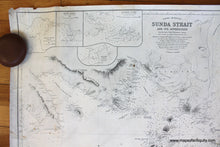 Load image into Gallery viewer, 1884 - Indonesia- Sunda Strait And Its Approaches Antique Chart Genuine Nautical