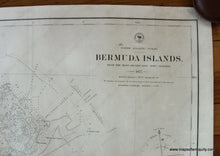 Load image into Gallery viewer, 1877 - Bermuda Islands. From The Most Recent Brit. Admty. Surveys. Antique Chart Black & White