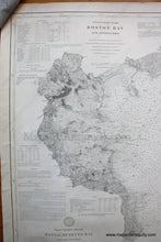 Load image into Gallery viewer, 1892 - Coast Chart No. 109 Boston Bay And Approaches Antique Genuine Coastal