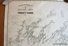 Load image into Gallery viewer, 1910 - Geo. W. Eldridge’s Chart F Kennebec River To Tennant’s Harbor Antique Genuine Nautical