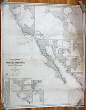 Load image into Gallery viewer, Antique-Black-and-White-Nautical-Chart-West-Coast-of-North-America-from-San-Blas-to-San-Francisco-1887-Imray-&-Son-US-West-Charts-Mexico-Charts-1800s-19th-century-Maps-of-Antiquity