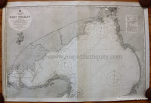 Load image into Gallery viewer, Antique-Black-and-White-Nautical-Chart-Port-Phillip-1894-Hydrographic-Office-of-the-British-Admiralty-Pacific-Australia-Charts-1800s-19th-century-Maps-of-Antiquity