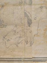 Load image into Gallery viewer, 1832 - Rare Chart Of Narragansett Bay Surveyed In By Capt. Alex. S. Wadsworth Lieut. Thos. R.